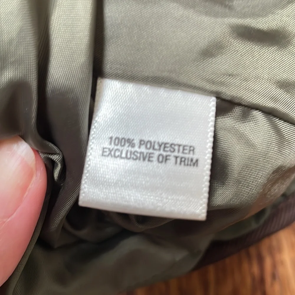 Merona army green quilted zip jacket size XS - Picture 8 of 8